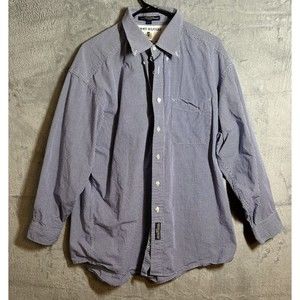 Vintage Tommy Hilfiger Mens 17-33 Multicolor Plaid Button Down Long Sleeve Shirt